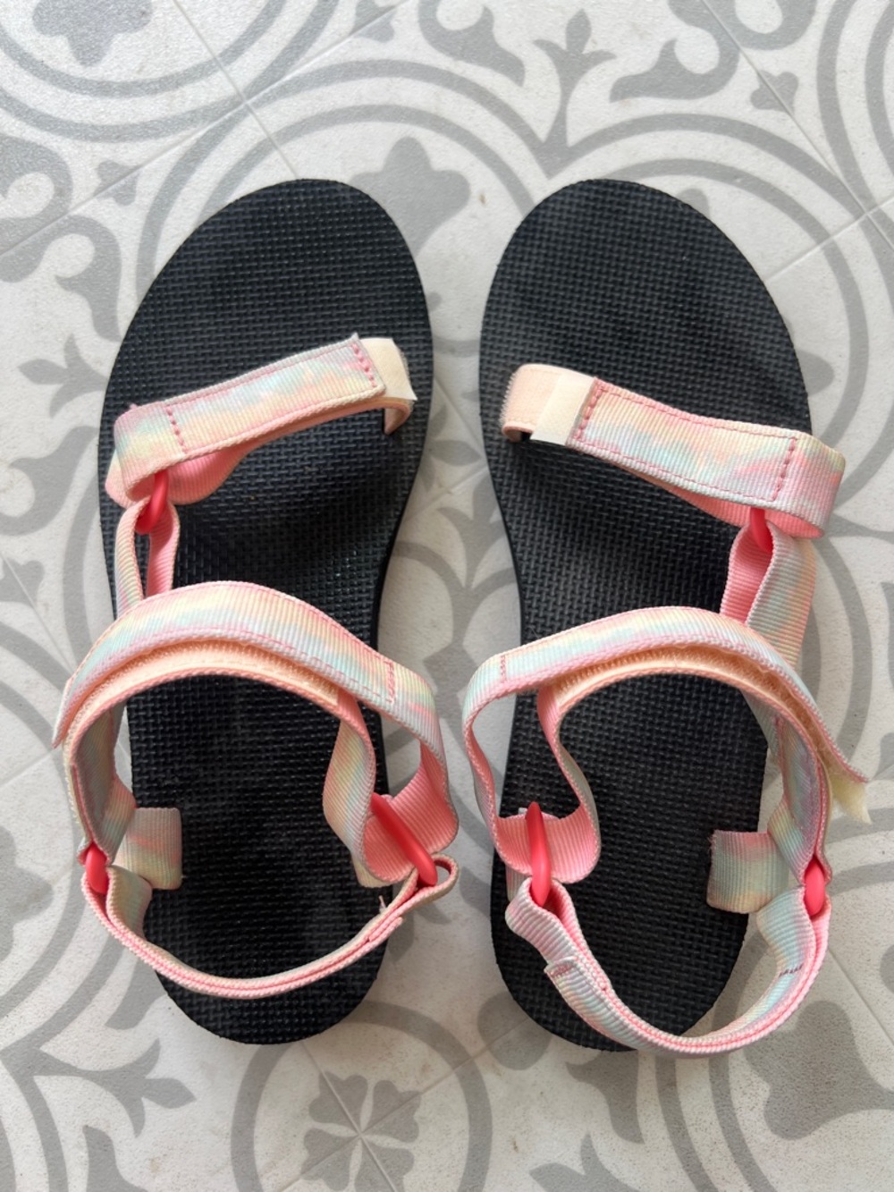 Women’s tie dye Teva sandals